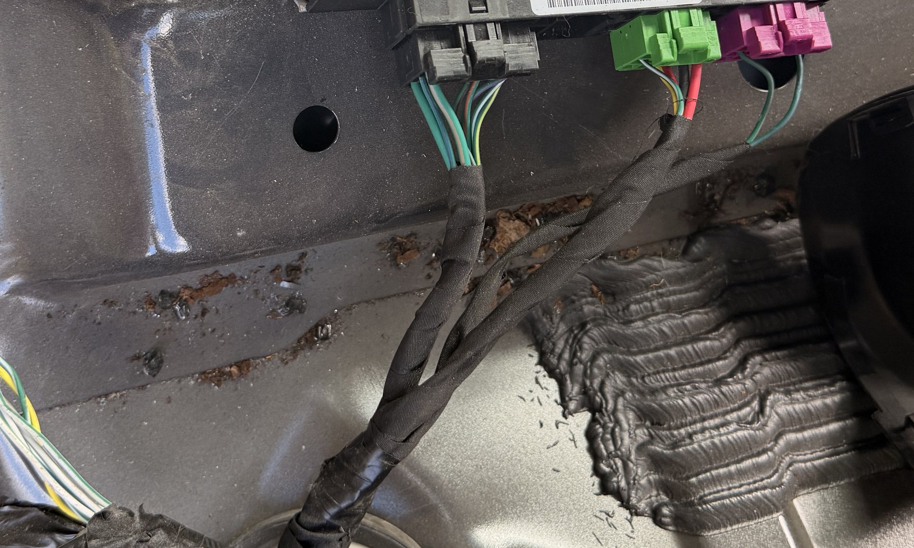 The Bosch eLSD control module with its Mopar part number label visible, connectors still attached